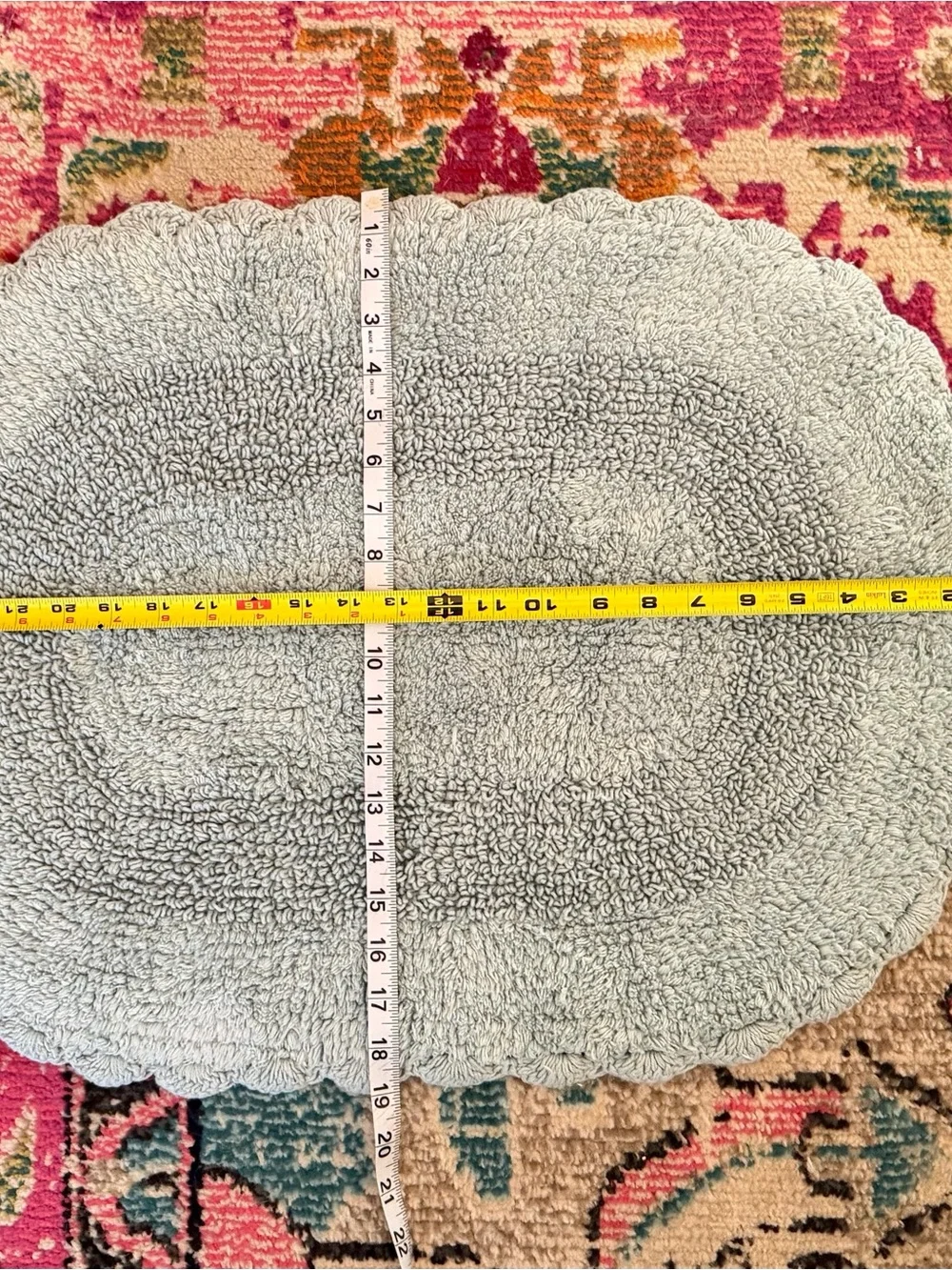 Better Homes And Gardens Oval Plush Bath Mat - aqua green